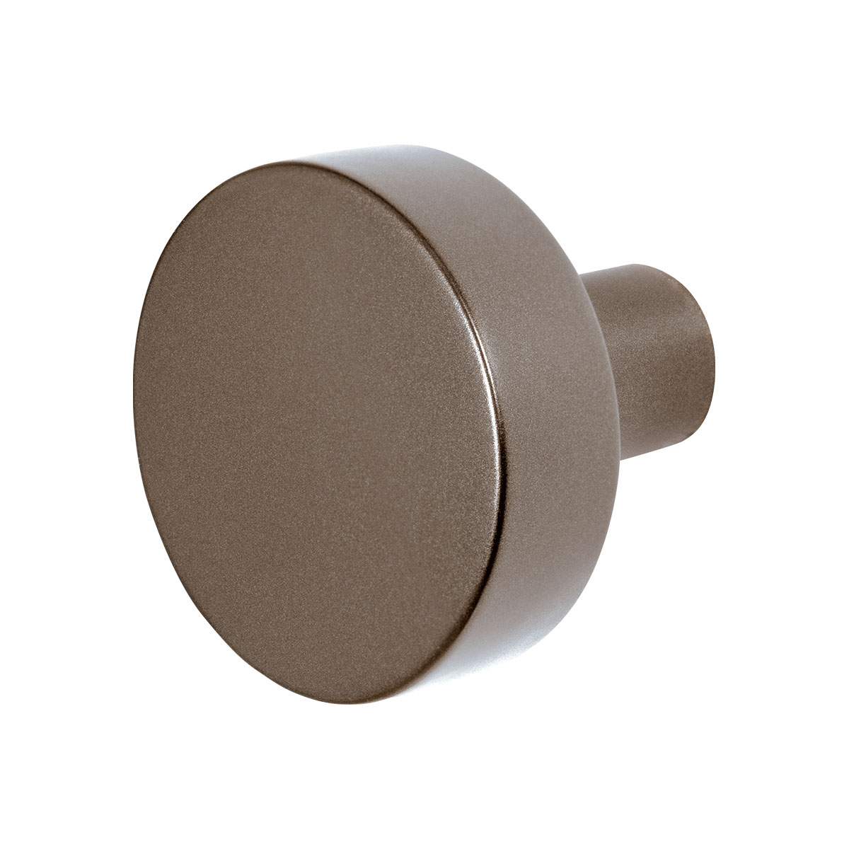 TH vlakke knop vast 52x16 mm Mocca blend + metaalschroef M10