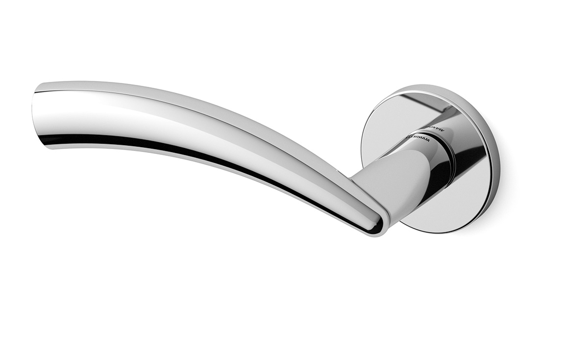 TH Nadir deurkruk links 51x6 mm Chrome op rozet