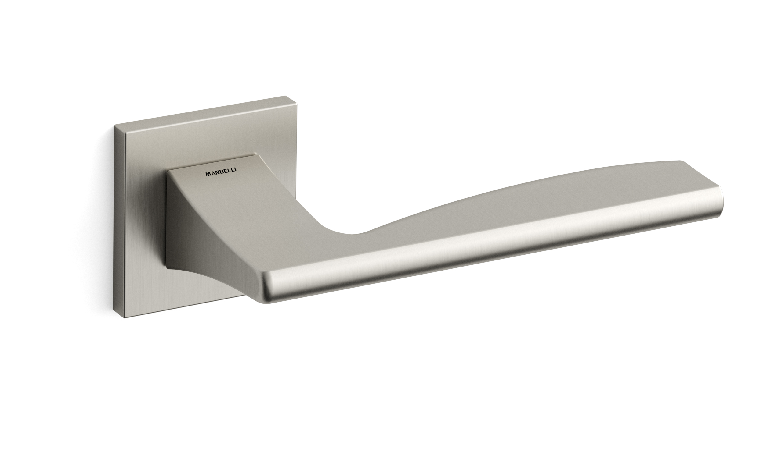 TH Link deurkruk paar 50x50x6 mm Nikkel op rozet