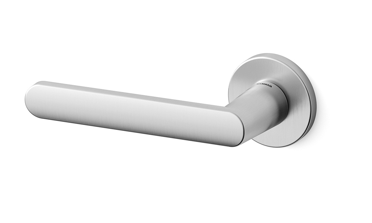 TH Zante deurkruk links 51x6 mm Mat chroom op rozet