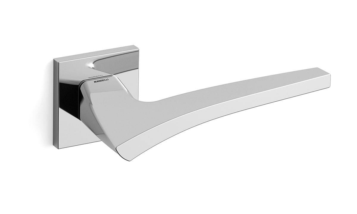 TH Astrid deurkruk paar 50x50x6 mm Chrome op rozet