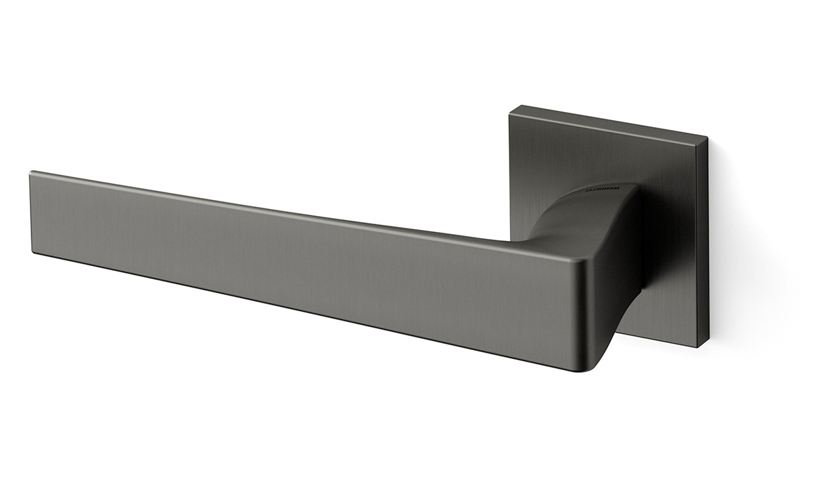 TH Seven deurkruk links 50x50x6 mm Grafiet op rozet