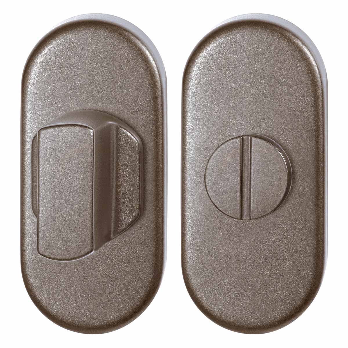 TH toiletgarnituur 70x32 mm Mocca blend ovaal stift 8 mm