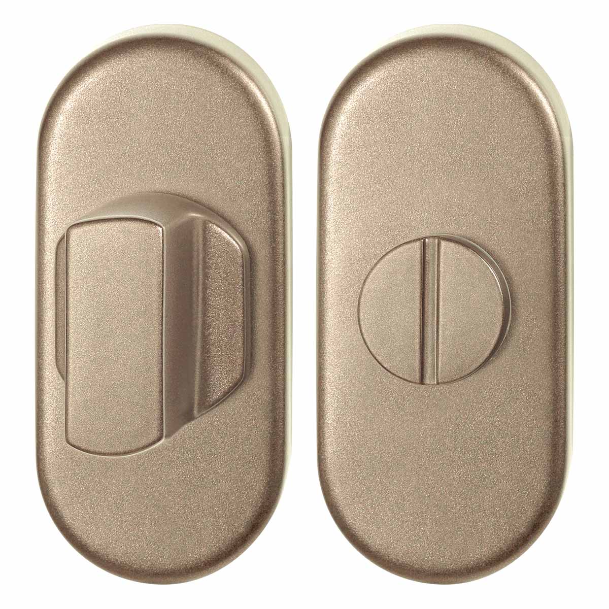 TH toiletgarnituur 70x32 mm Champagne blend ovaal stift 8 mm
