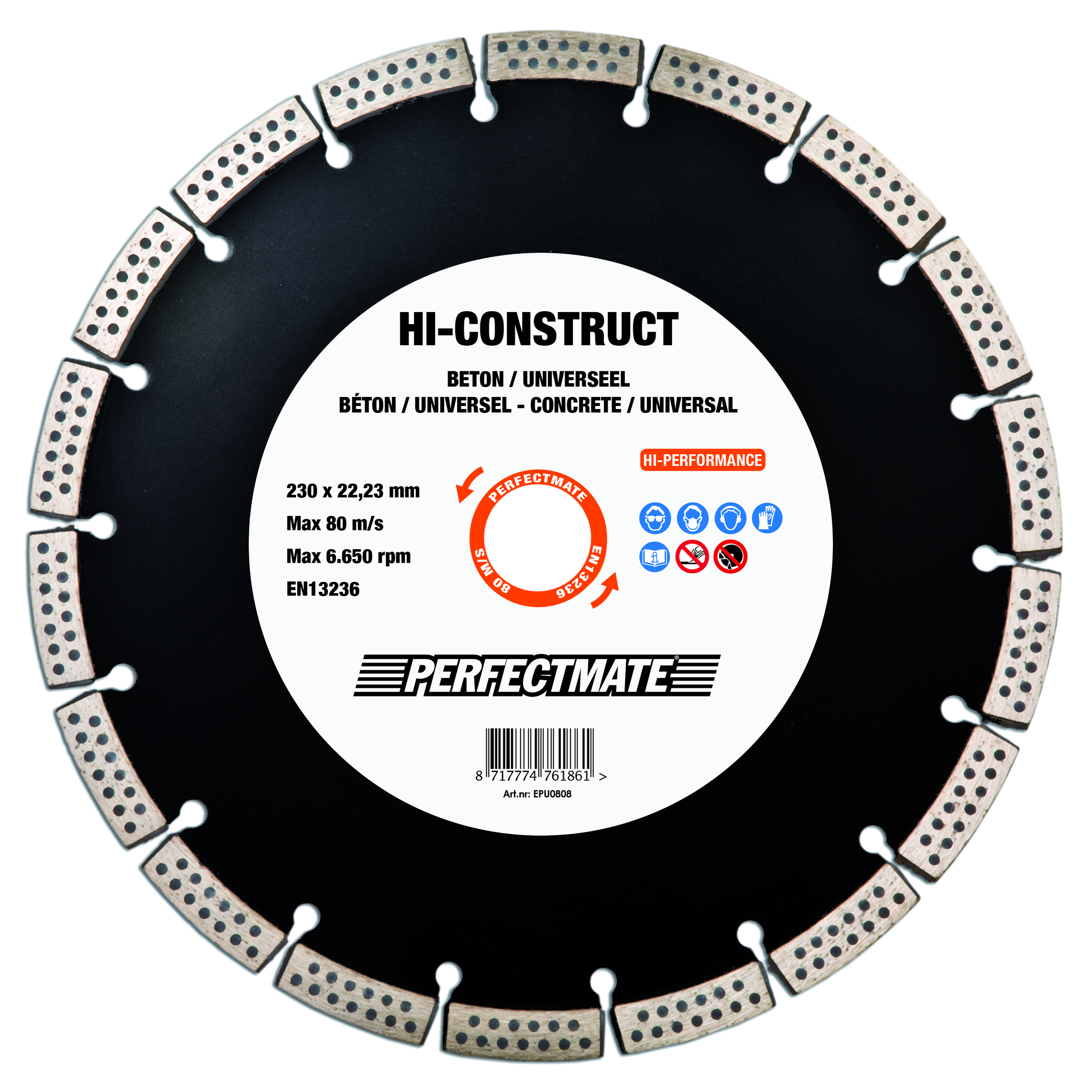 Diamantzaagblad univ beton 125 mm hi-construct