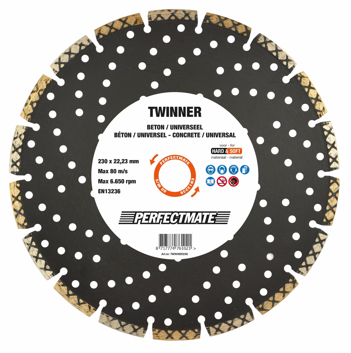 Diamantzaagblad twinner 125 mm hard zacht