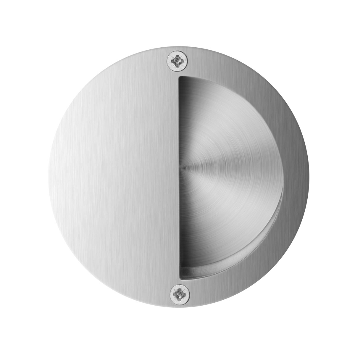 TH schuifdeurkom rond 90 mm RVS geborsteld half grip