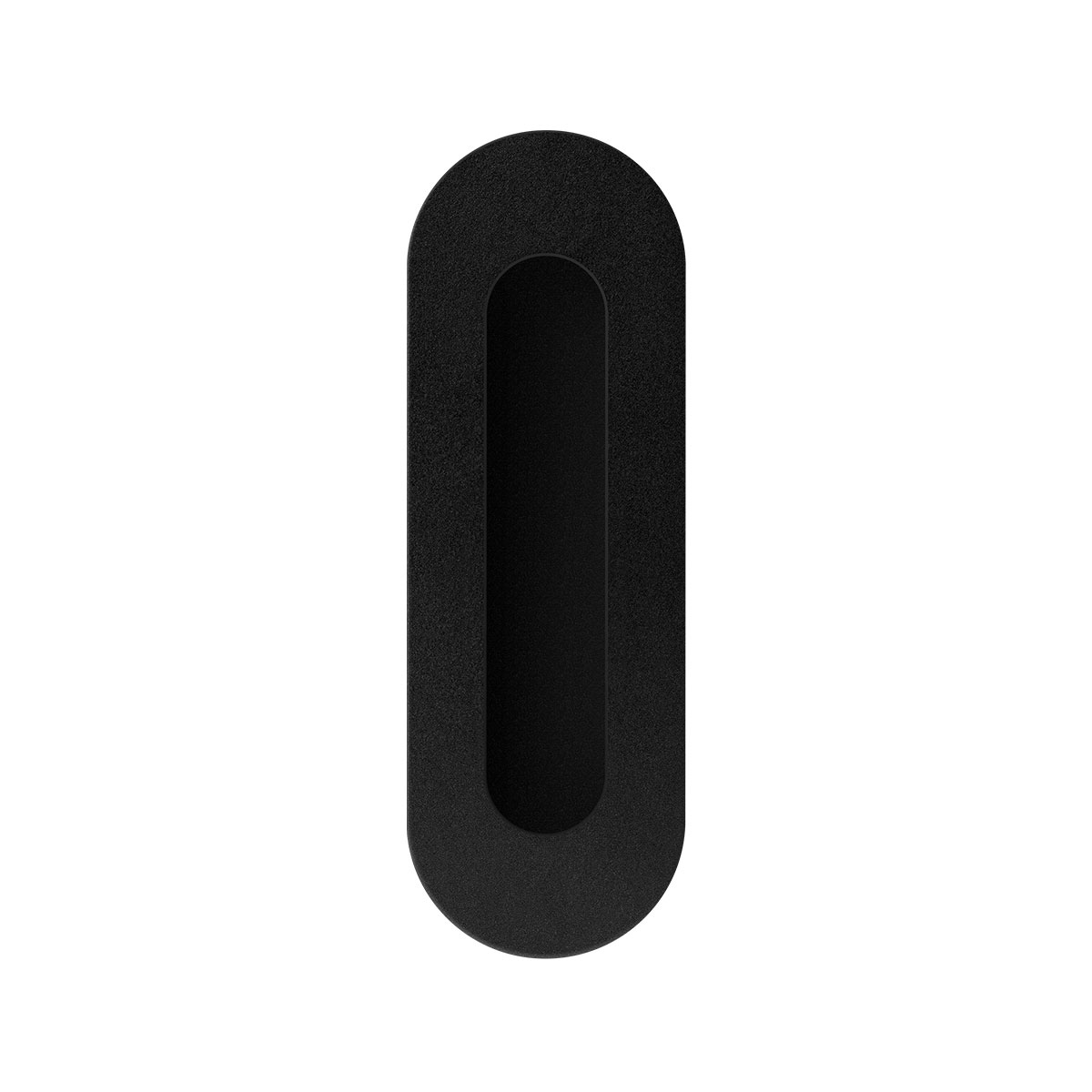 TH schuifdeurkom ovaal 150x50 mm zwart