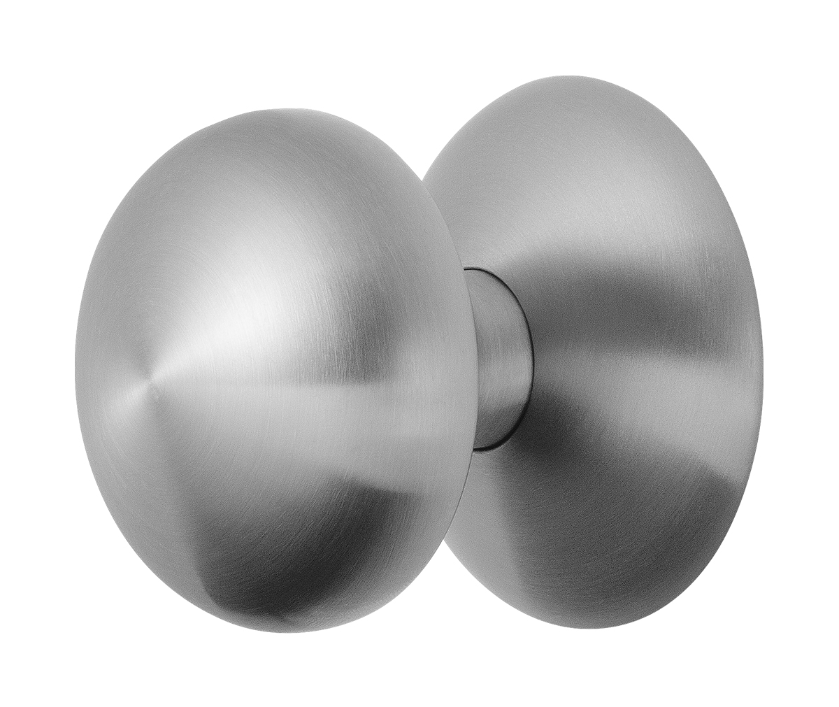 TH paddenstoel voordeurknop 65 mm RVS geborsteld op rozet 70 mm
