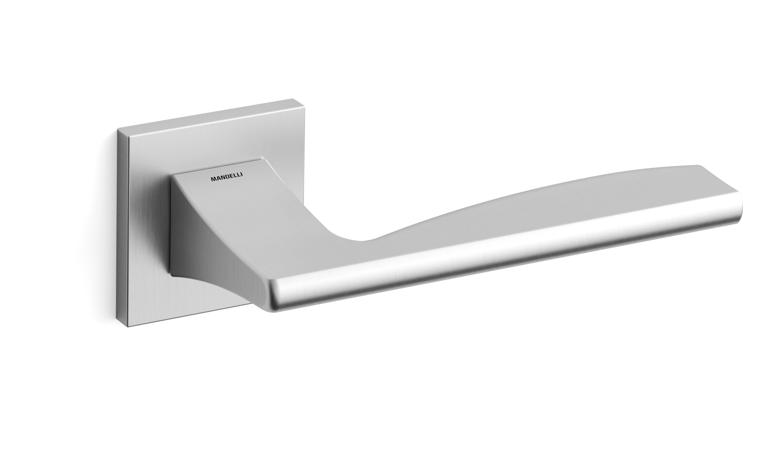 TH Link deurkruk paar 50x50x6 mm Mat chroom op rozet