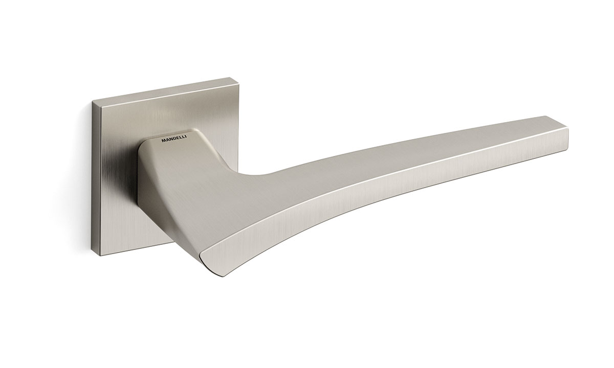 TH Astrid deurkruk links 50x50x6 mm Nikkel op rozet