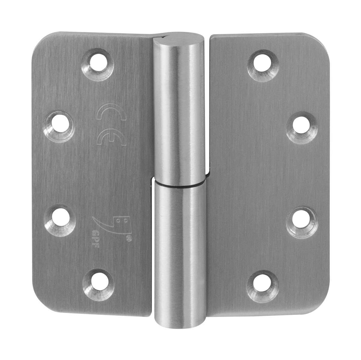 TH paumelle LS ronde hoek 89x96 mm RVS geborsteld max 80 kg