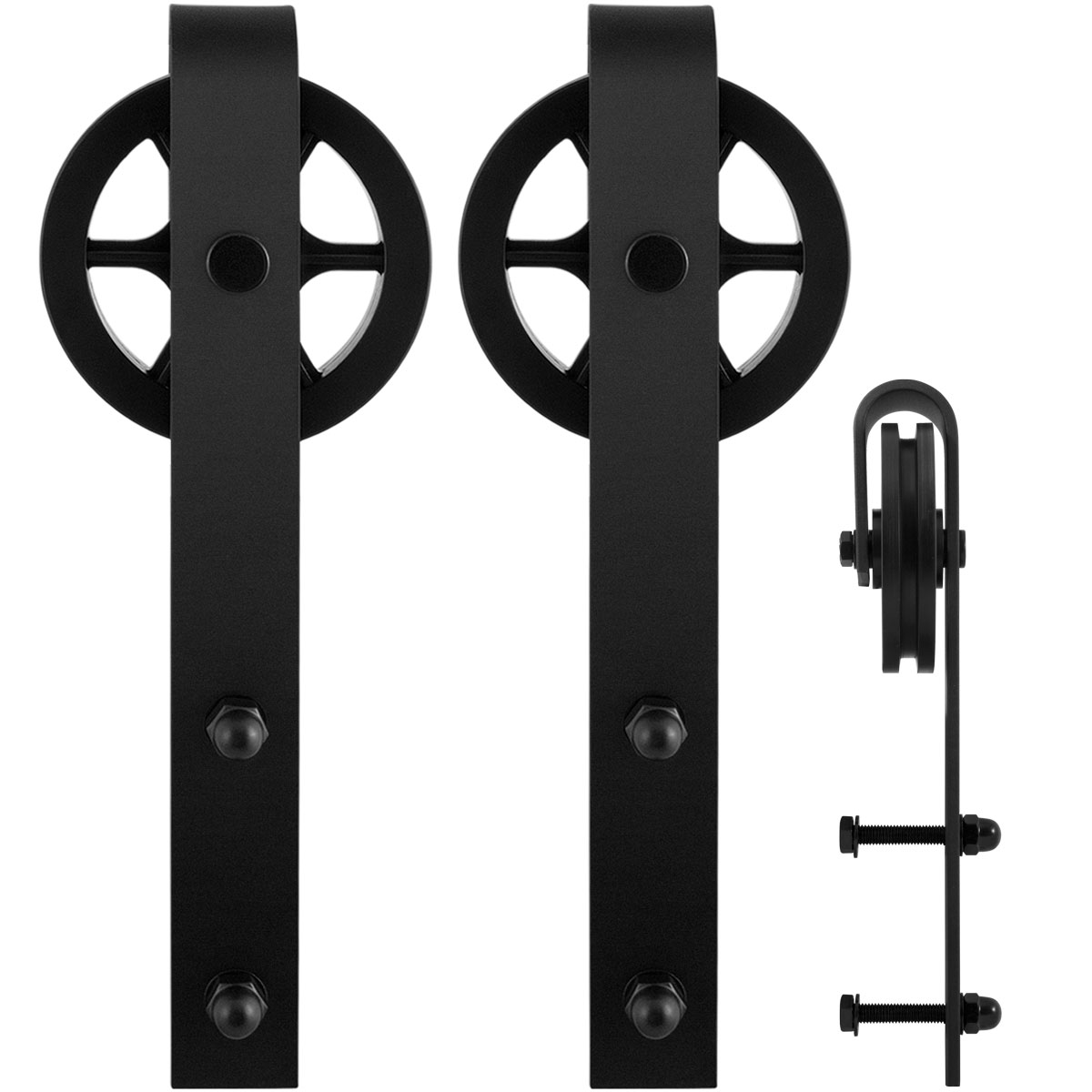 TH schuifdeurhanger set Teho Zwart t.b.v. extra deur