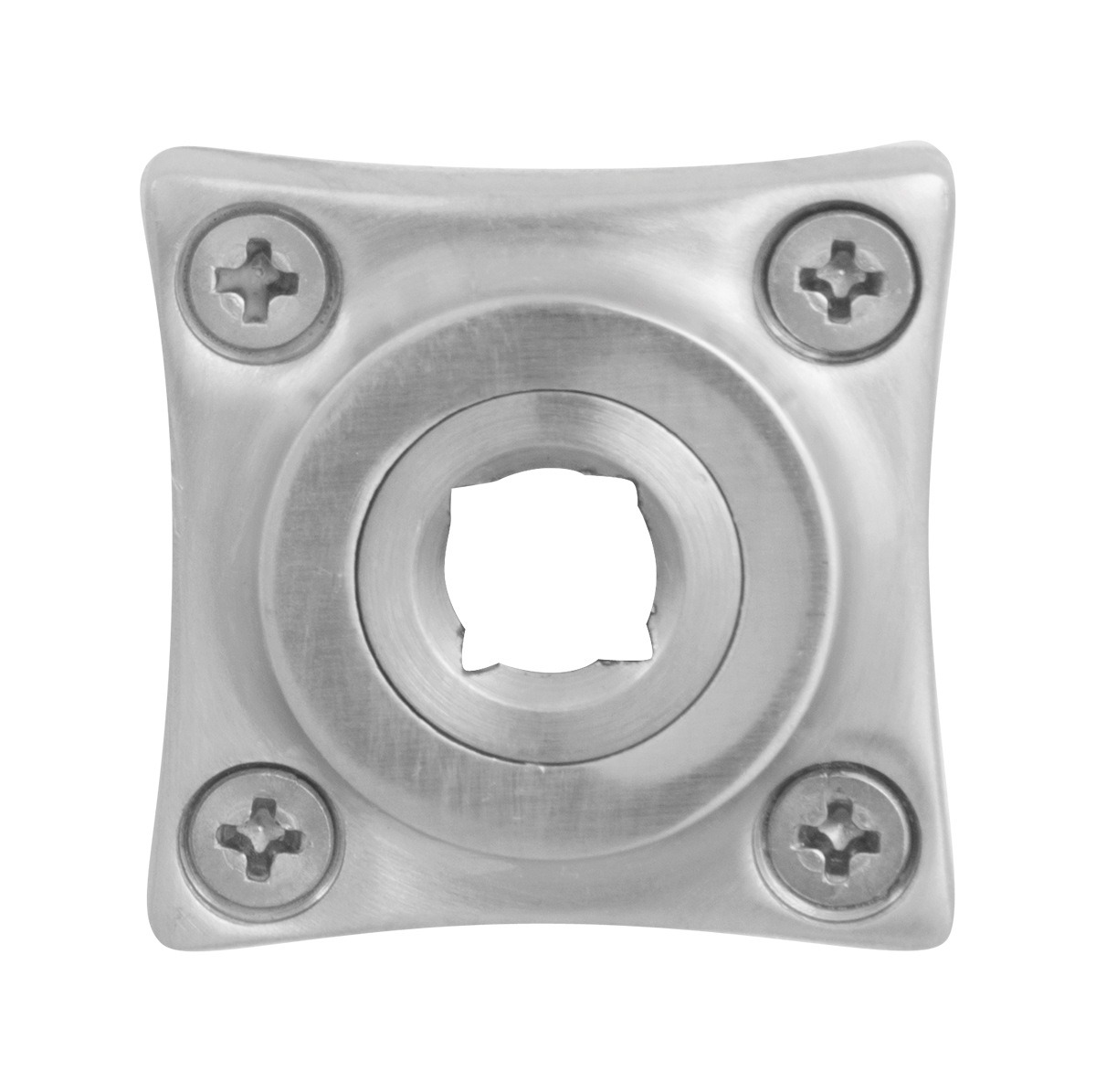 TH klassiek rozet paar 38x38x5 mm RVS geborsteld vierkant