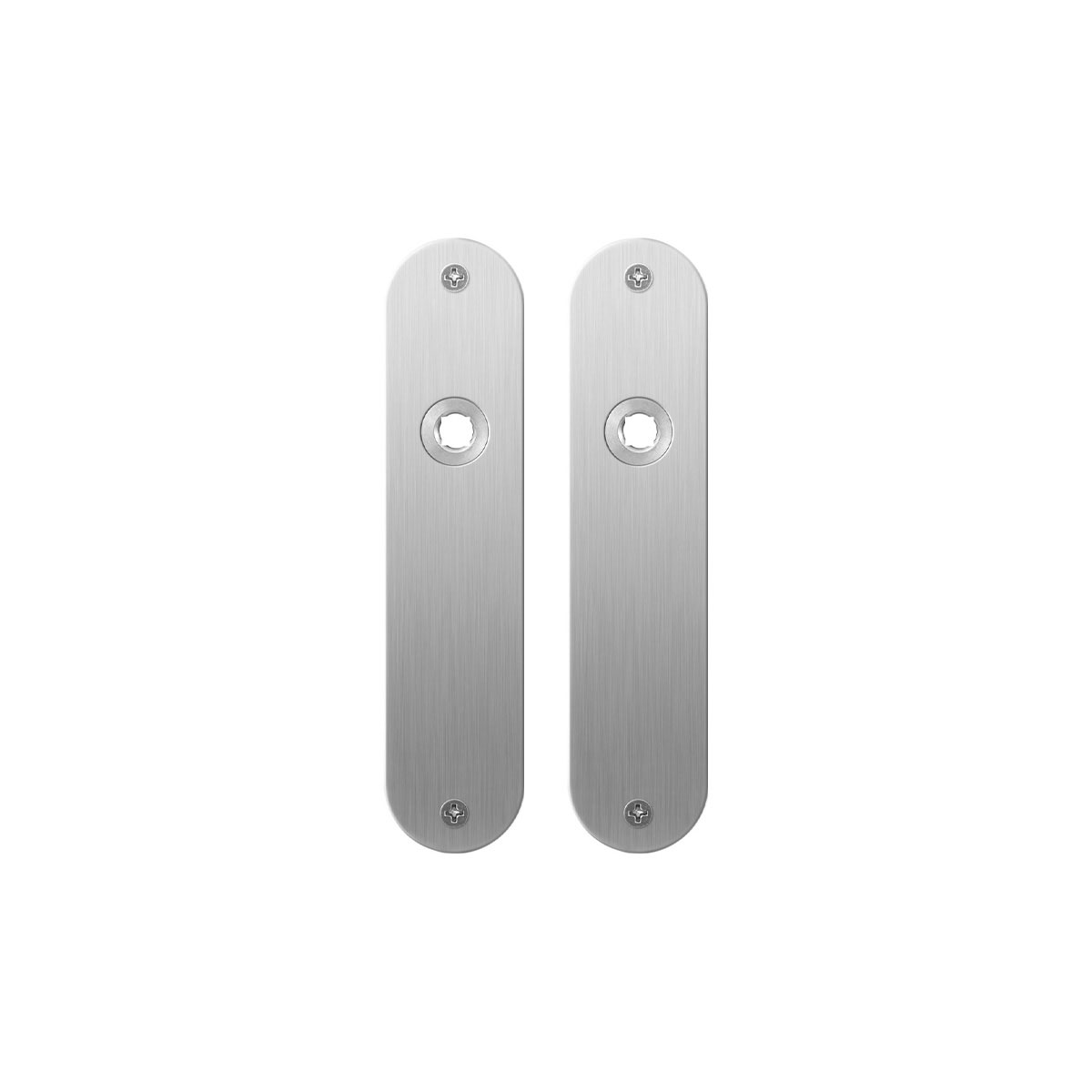 TH plaatschild paar 181x41x2 mm RVS geborsteld blind geen veer afg