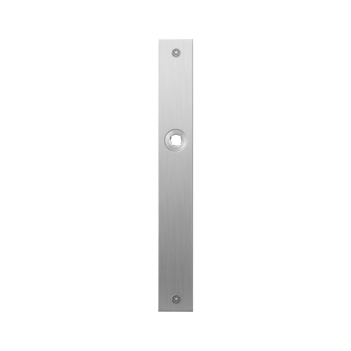TH plaatschild recht l/r 240x30x2mm RVS geborsteld blind zonder veer