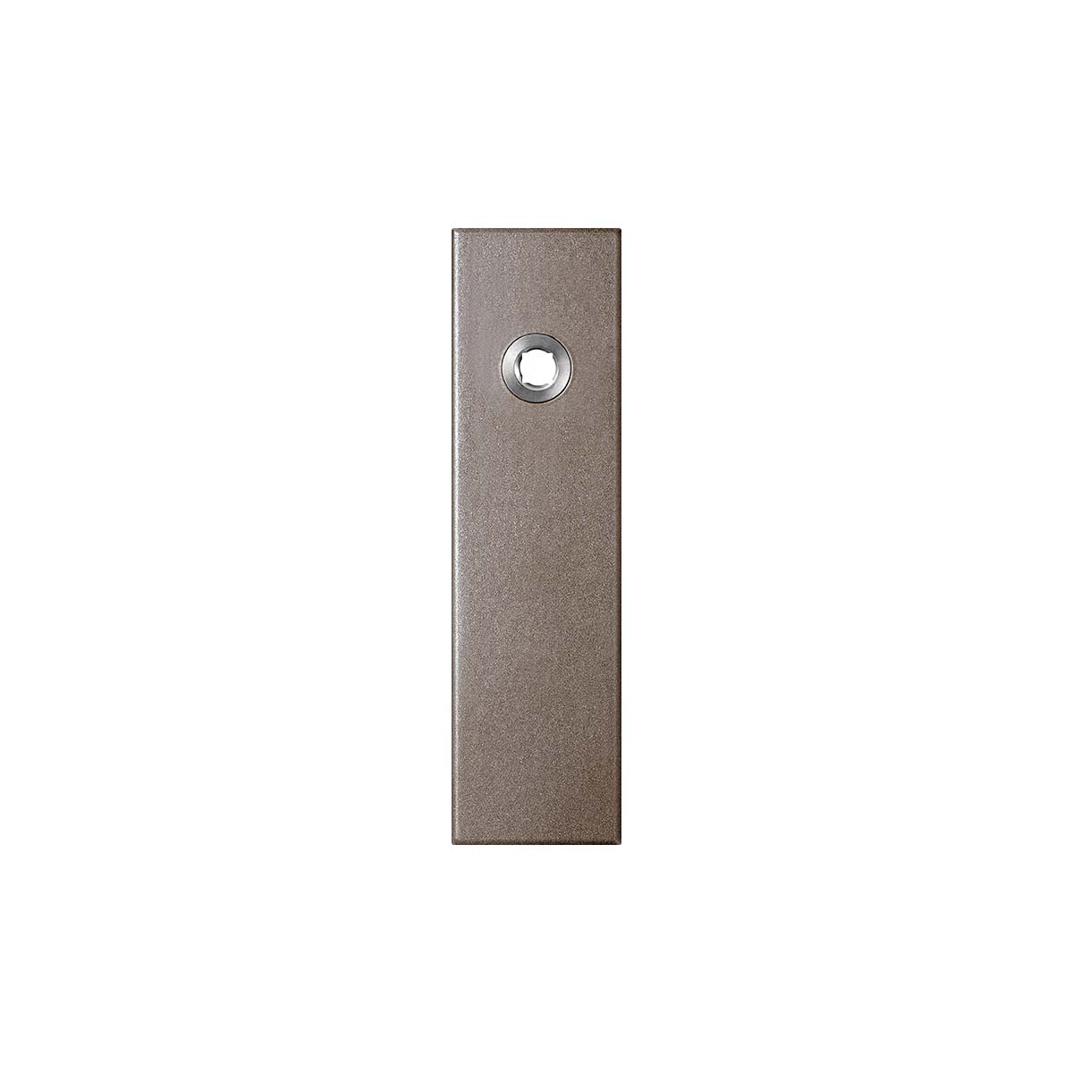 TH kortschild rechts 169x46x8,5mm Mocca blend blind afg rechthoekig