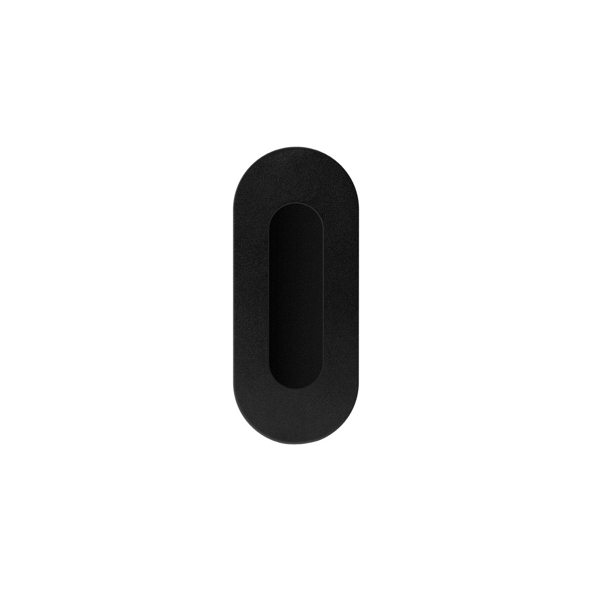 TH schuifdeurkom ovaal 120x50 mm zwart