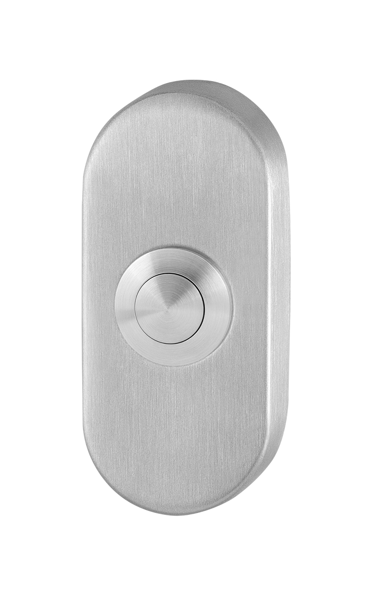 TH deurbel ovaal 70x32x10 mm RVS geborsteld incl RVS button