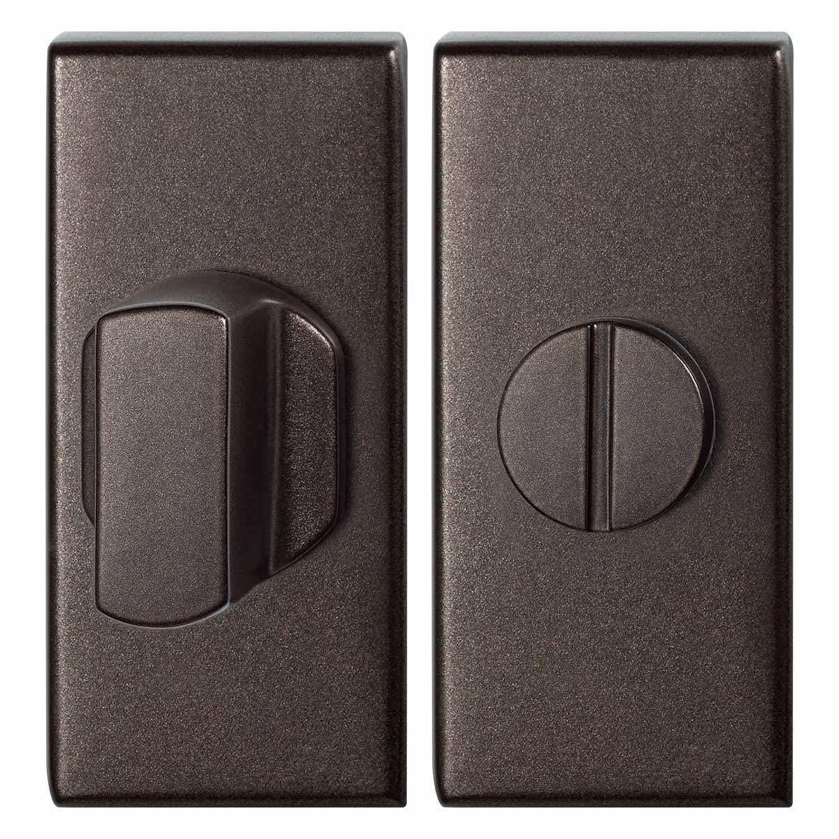 TH toiletgarnituur 70x32 mm Dark blend rechthoekig stift 8 mm