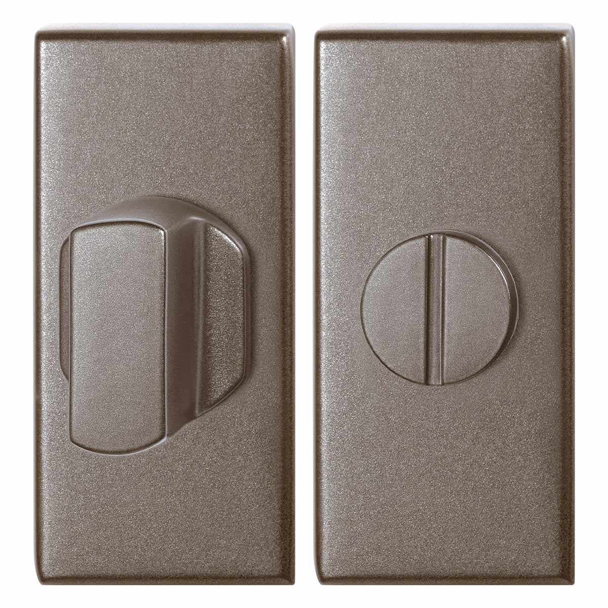 TH toiletgarnituur 70x32 mm Mocca blend rechthoekig stift 8 mm
