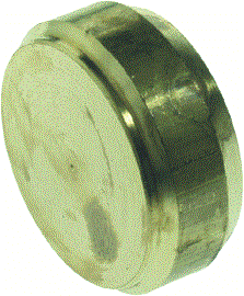 VSH Knelringafsluitplaatje 12 mm messing