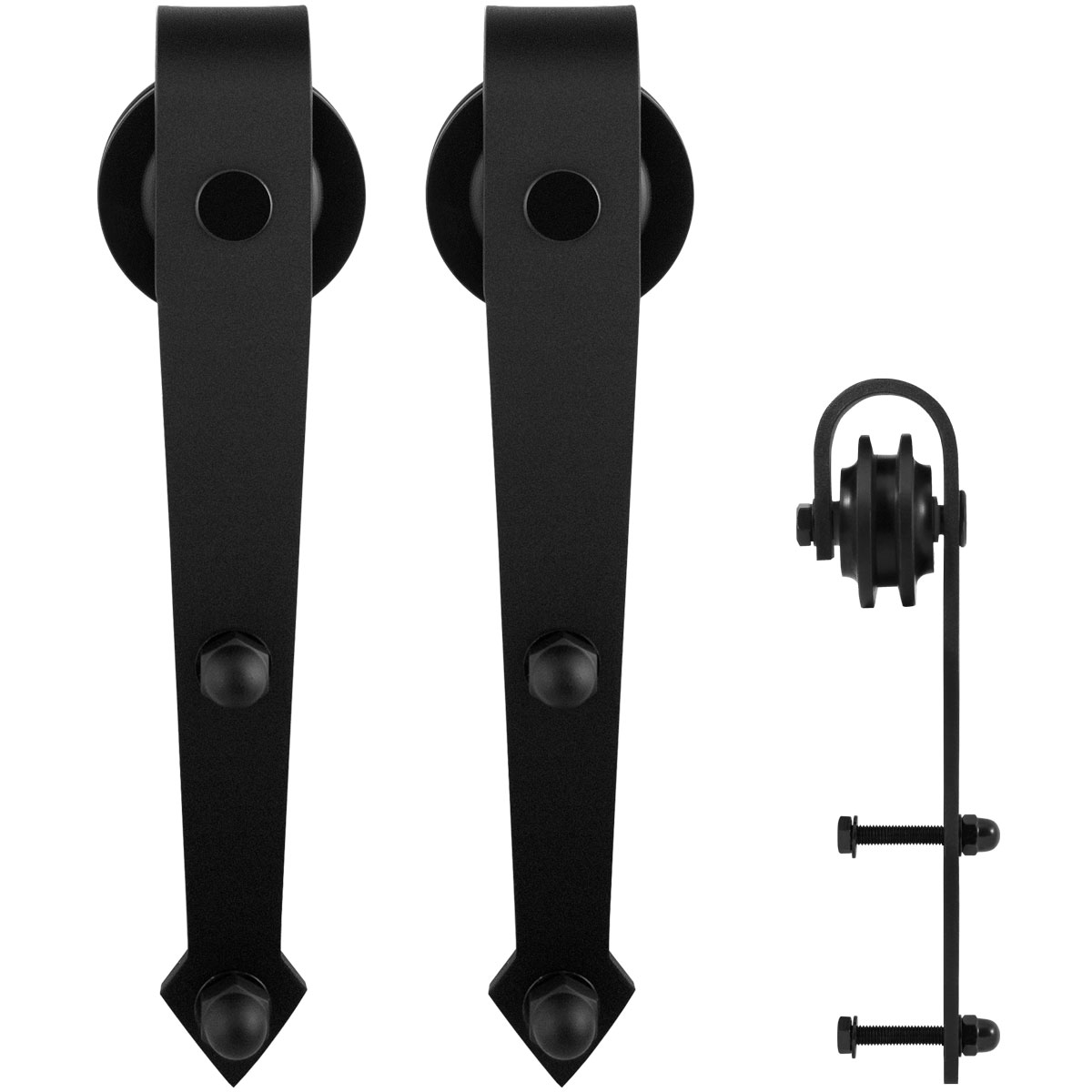 TH schuifdeurhanger set Nuoli Zwart t.b.v. extra deur