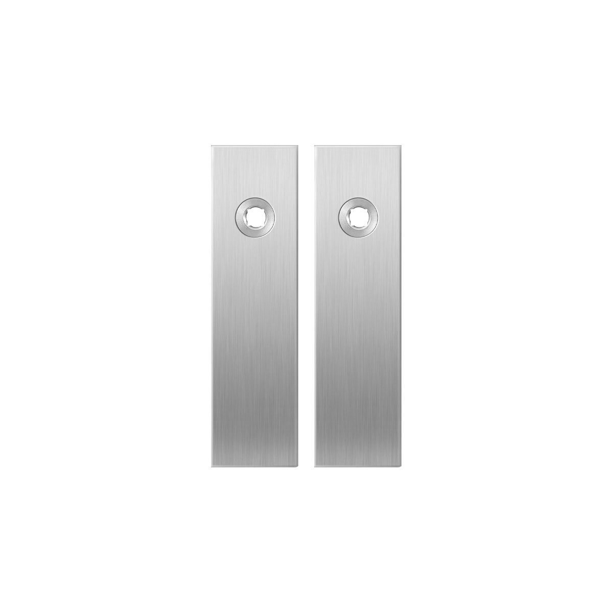 TH kortschild paar 169x46x8,5 mm RVS geborsteld blind rechthoekig