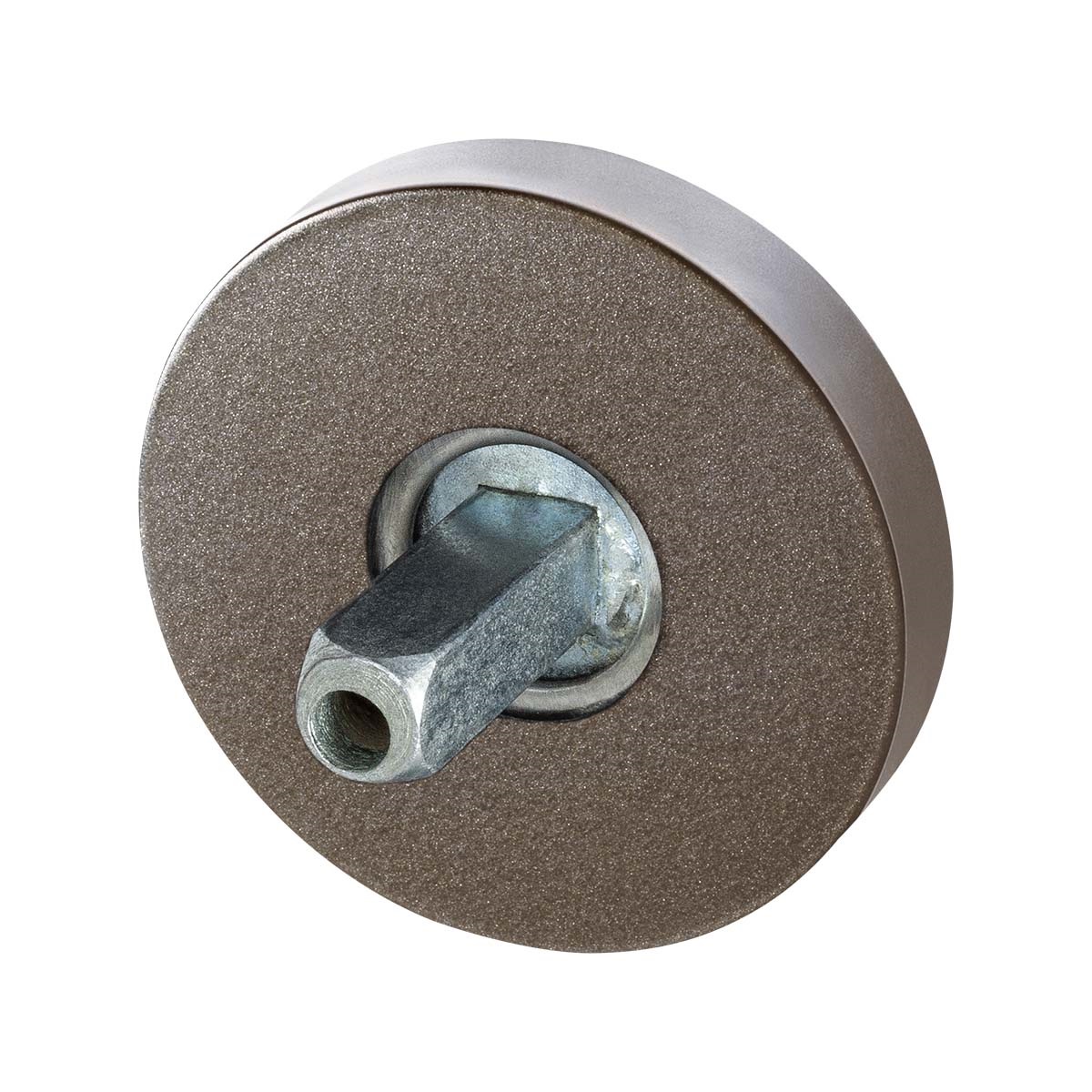 TH rozet rond 50x8 mm Mocca blend + knopvastzetter