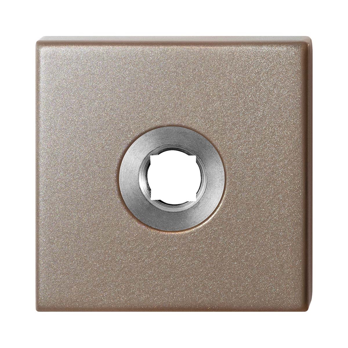 TH click rozet rechts 50x50x8 mm Mocca blend vierkant