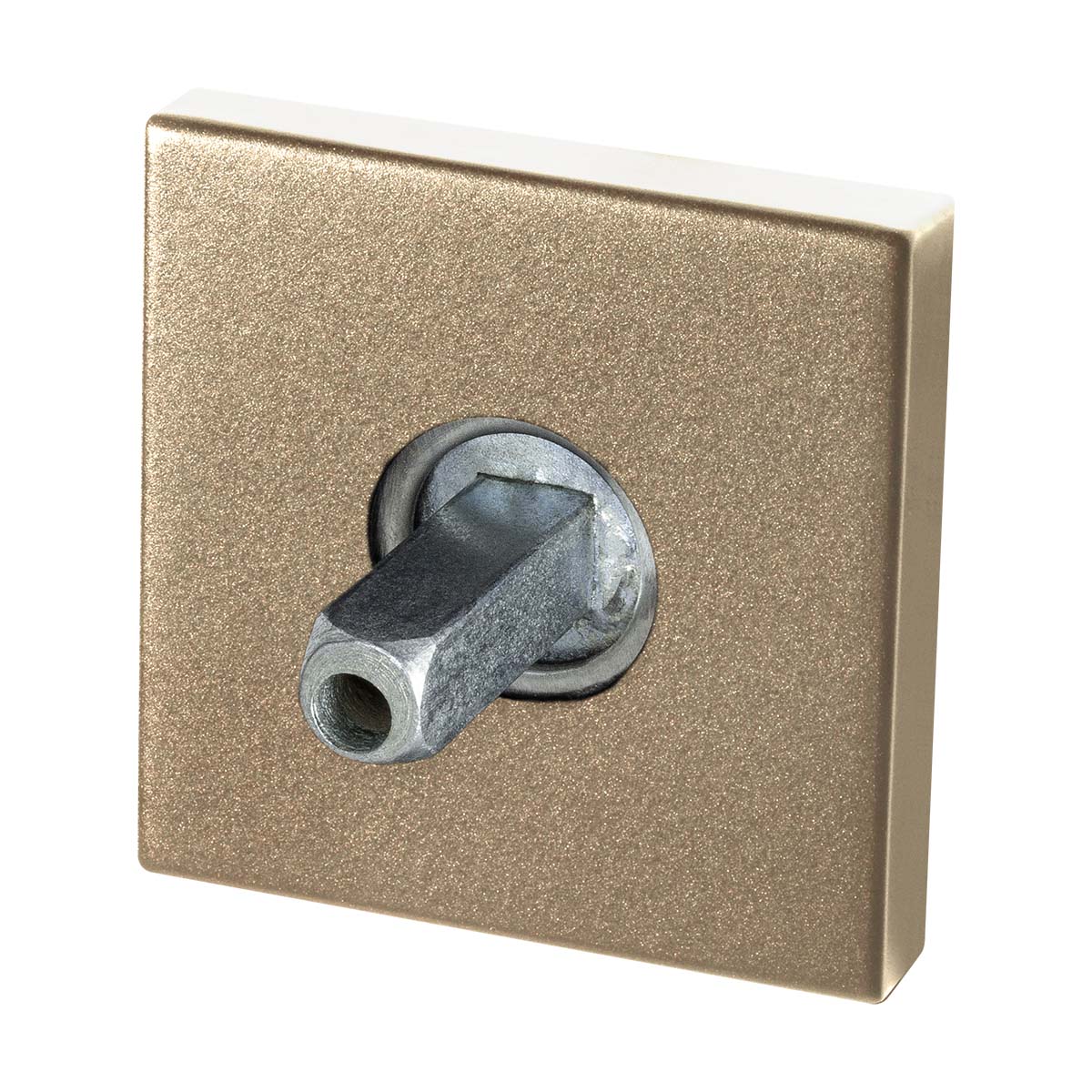 TH rozet vierkant 50x50x8 mm Champagne blend + knopvastzetter
