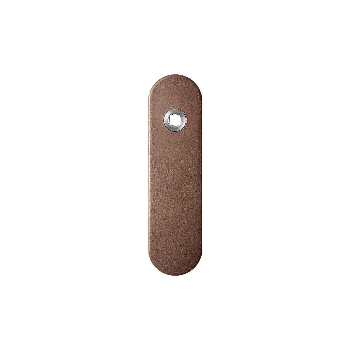 TH kortschild links 169x46x8,5mm Bronze blend blind afgerond