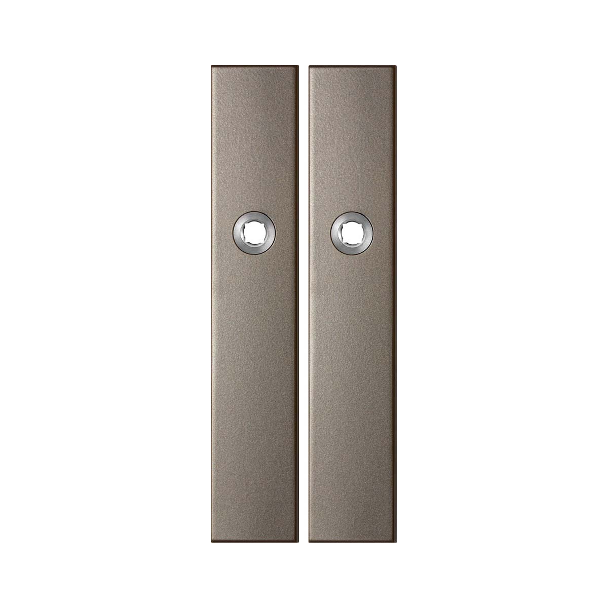 TH langschild paar 218x40x8,5mm Mocca blend blind afg rechthoekig