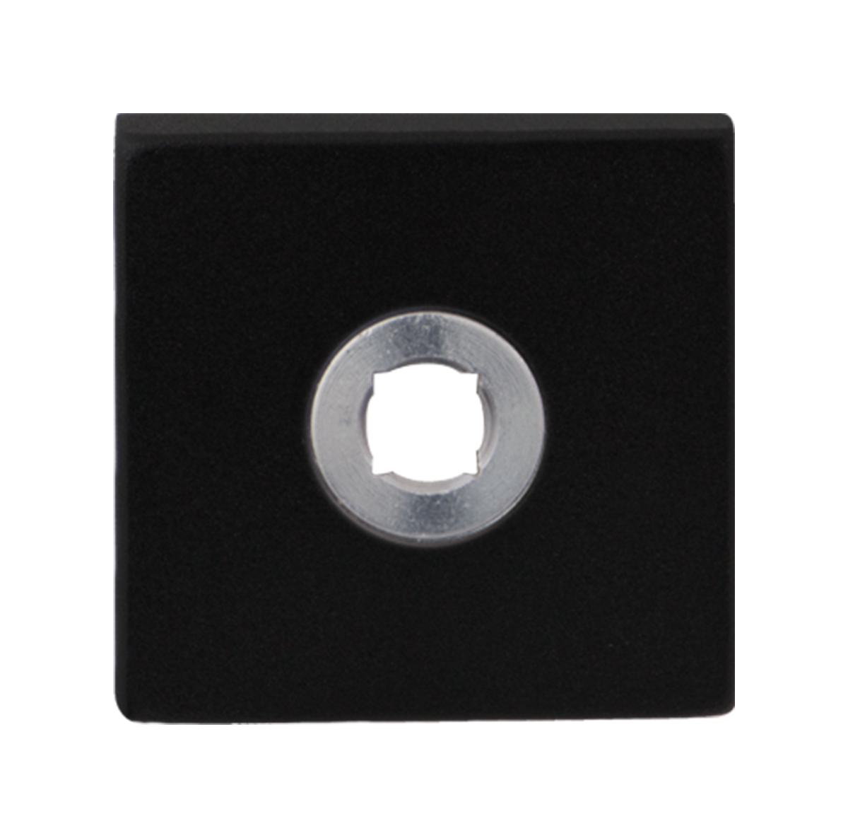 TH click rozet rechts 50x50x8 mm Zwart vierkant