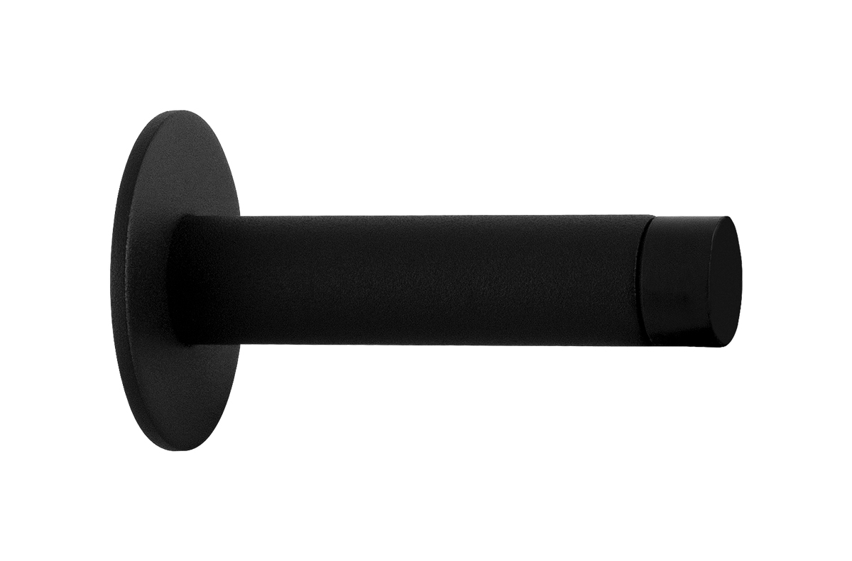 TH deurstopper rond 85x19 mm Zwart incl rozet