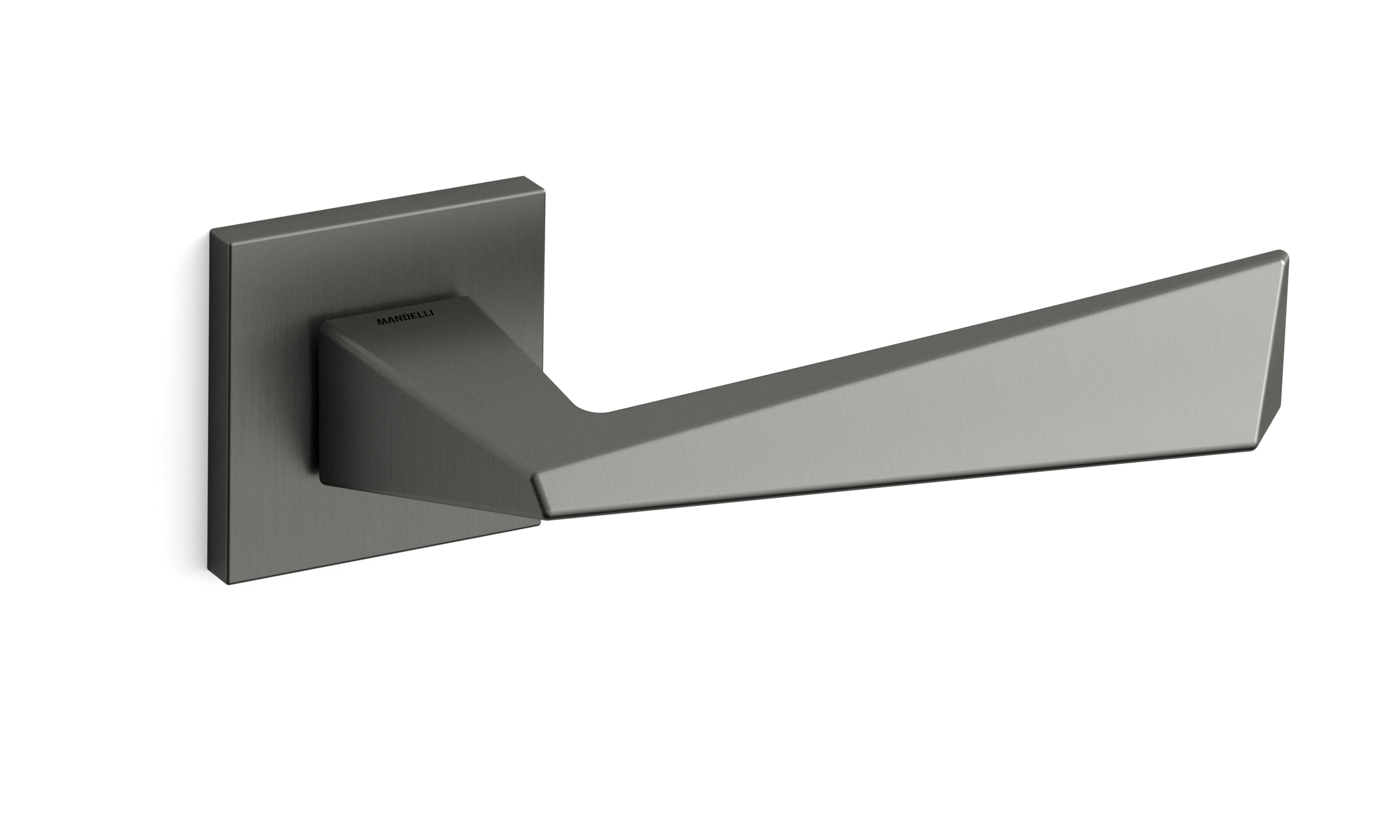 TH Piramid deurkruk re 50x50x6 mm Grafiet op rozet