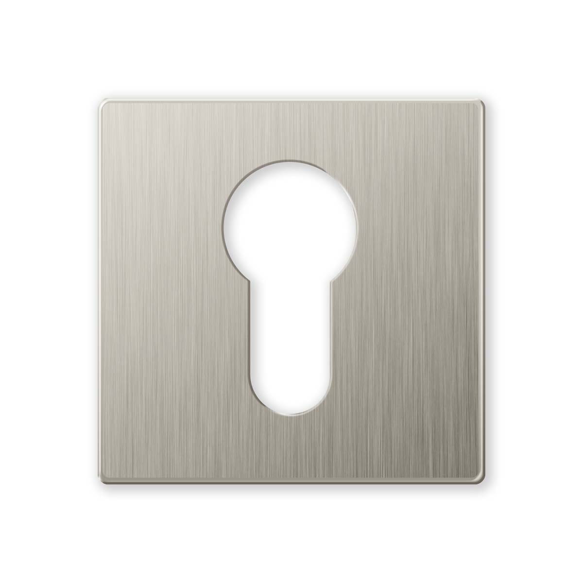 TH cilinderrozet vierkant 50x50x6mm Nikkel