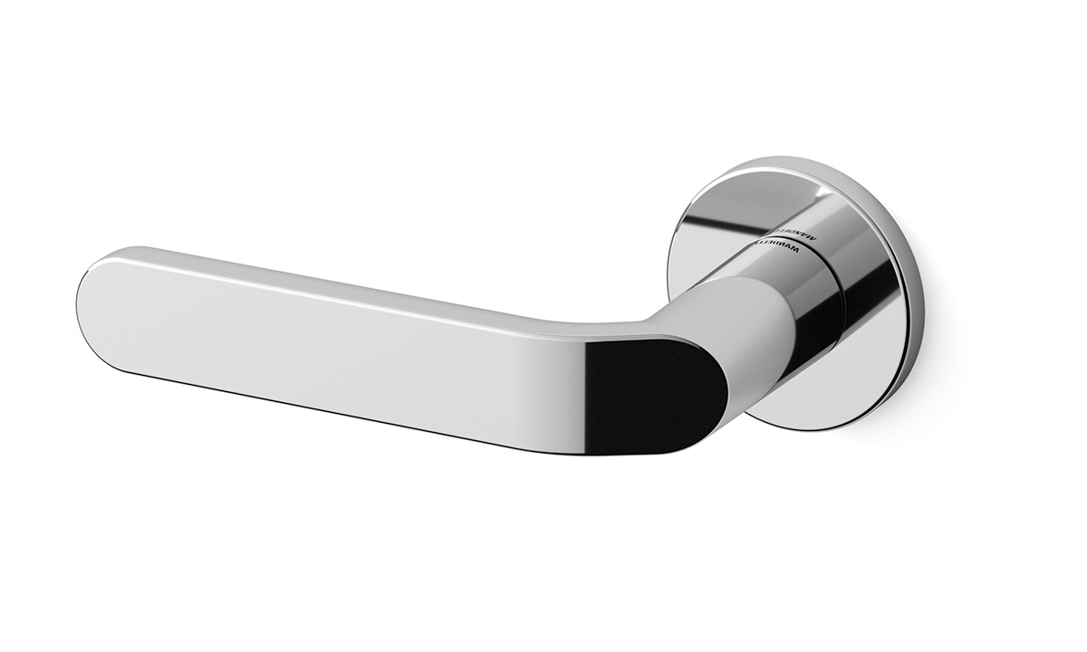 TH Callas deurkruk links 51x6 mm Chrome op rozet