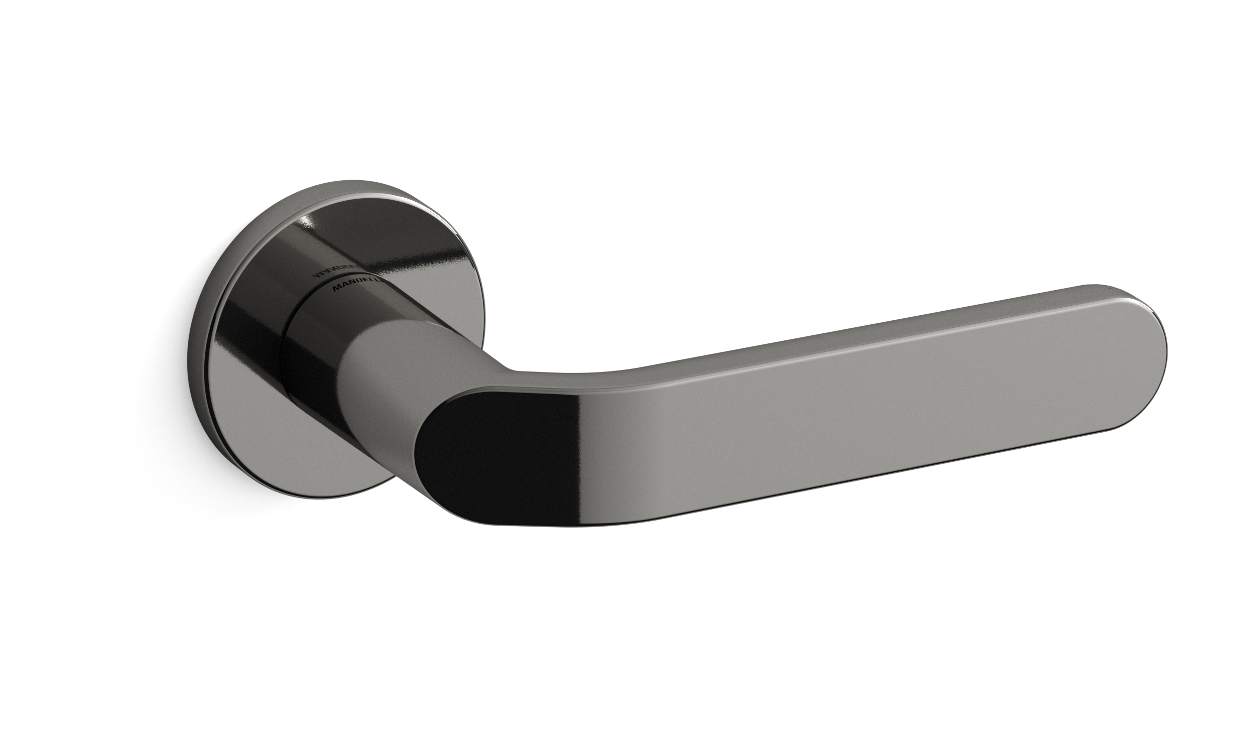 TH Callas deurkruk paar 51x6 mm Glanzend zwart op rozet