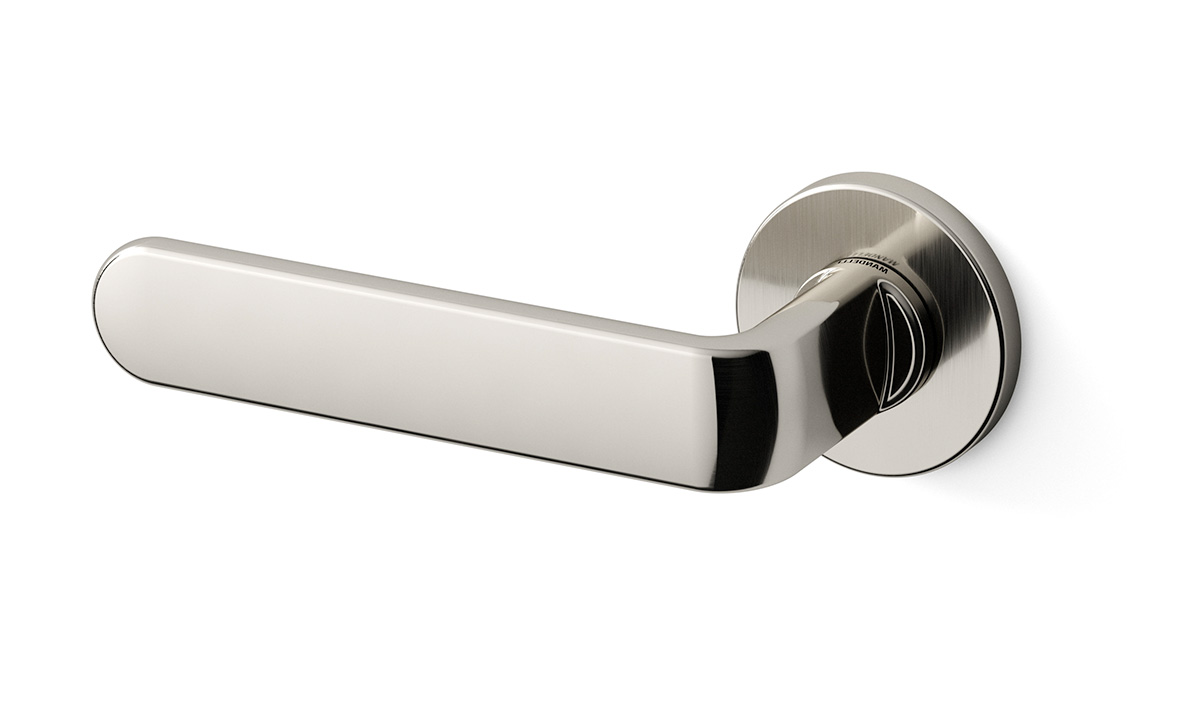 TH deurkruk PP33 links 51x6 mm Nikkel op rozet