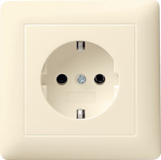 GIRA inbouw wcd volplaat ST55 creme wit glanzend randaarde