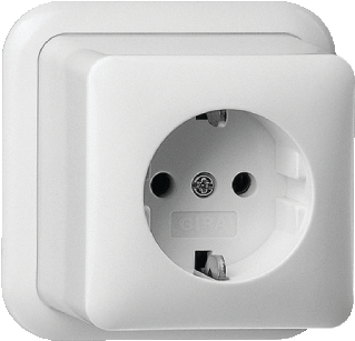 GIRA opbouw wandcontactdoos RA zuiver wit glanzend