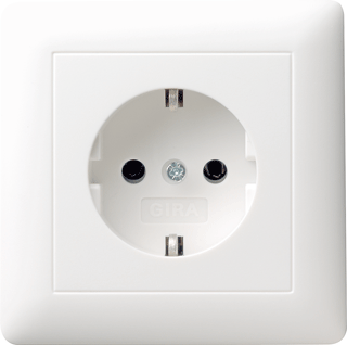 GIRA inbouw wcd volplaat ST55 zuiver wit glanzend randaarde