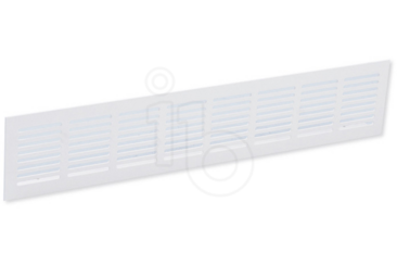 Plintrooster 400x80 mm wit aluminium (SZ)