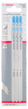 Bosch decoupeerzaagblad T718BF 3 st tbv metaal (VZ)