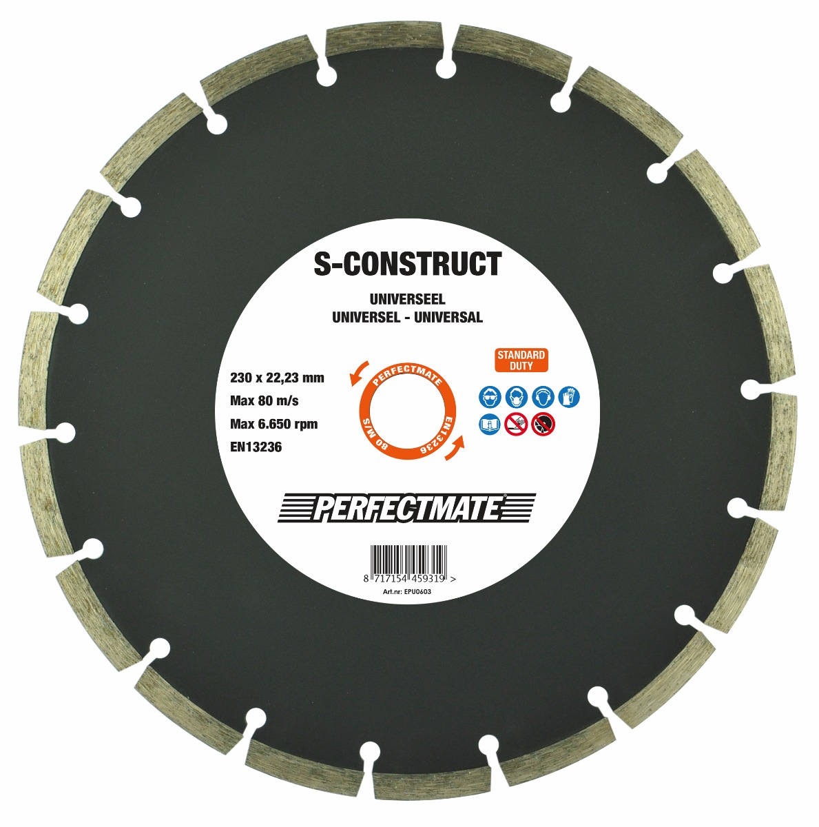 Diamantzaagblad s-construct 115 mm universeel standard duty