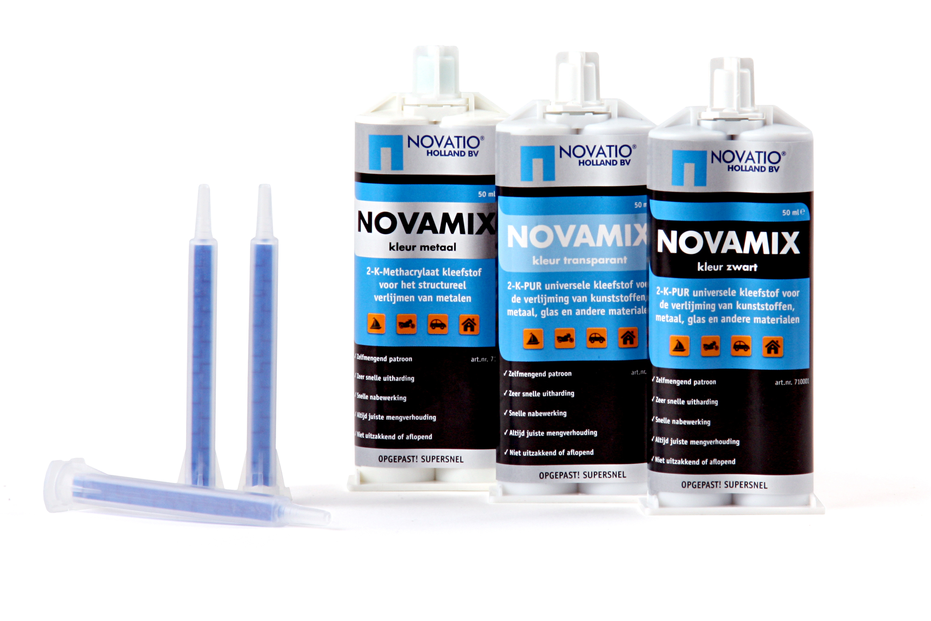 OriginalFix NovaMix 2-K lijm 50 ml zwart (60sec)