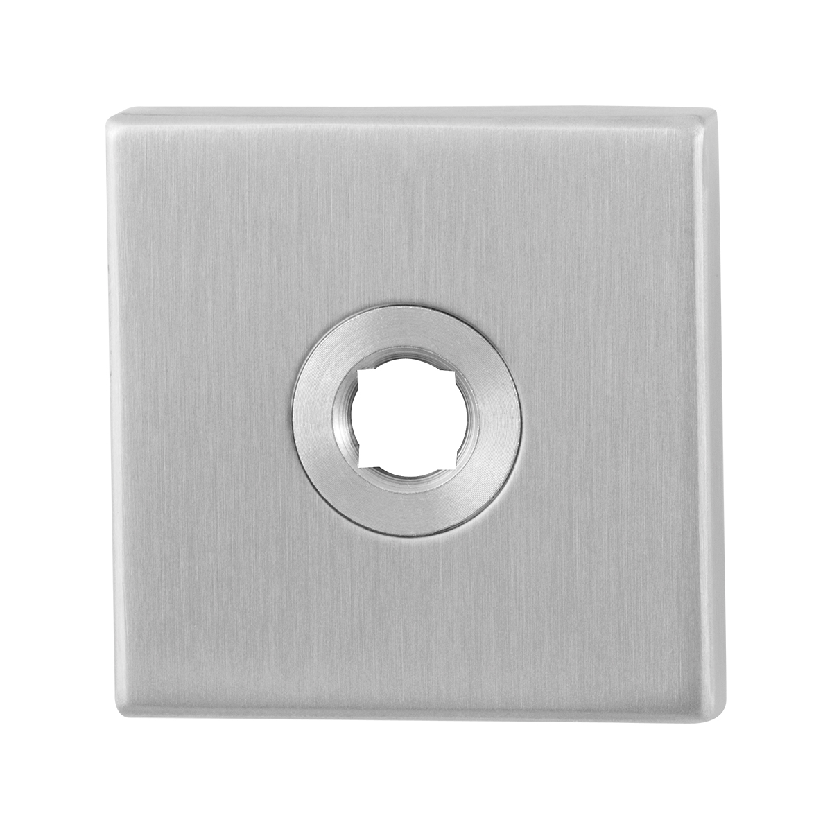 TH click rozet links 50x50x8 mm RVS geborsteld vierkant