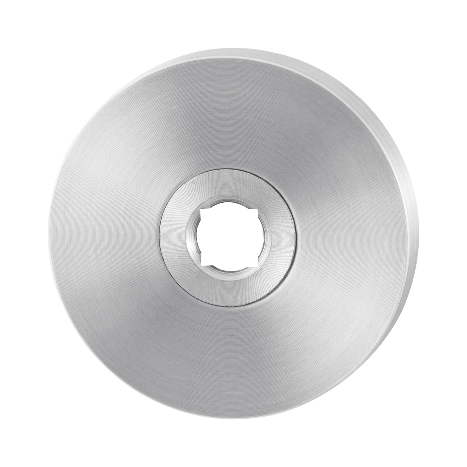 TH ronde click rozet re 50x6 mm rvs geborsteld