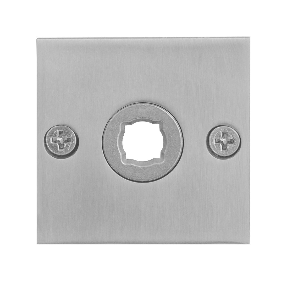 TH plat rozet paar 50x50x2 mm RVS geborsteld vierkant